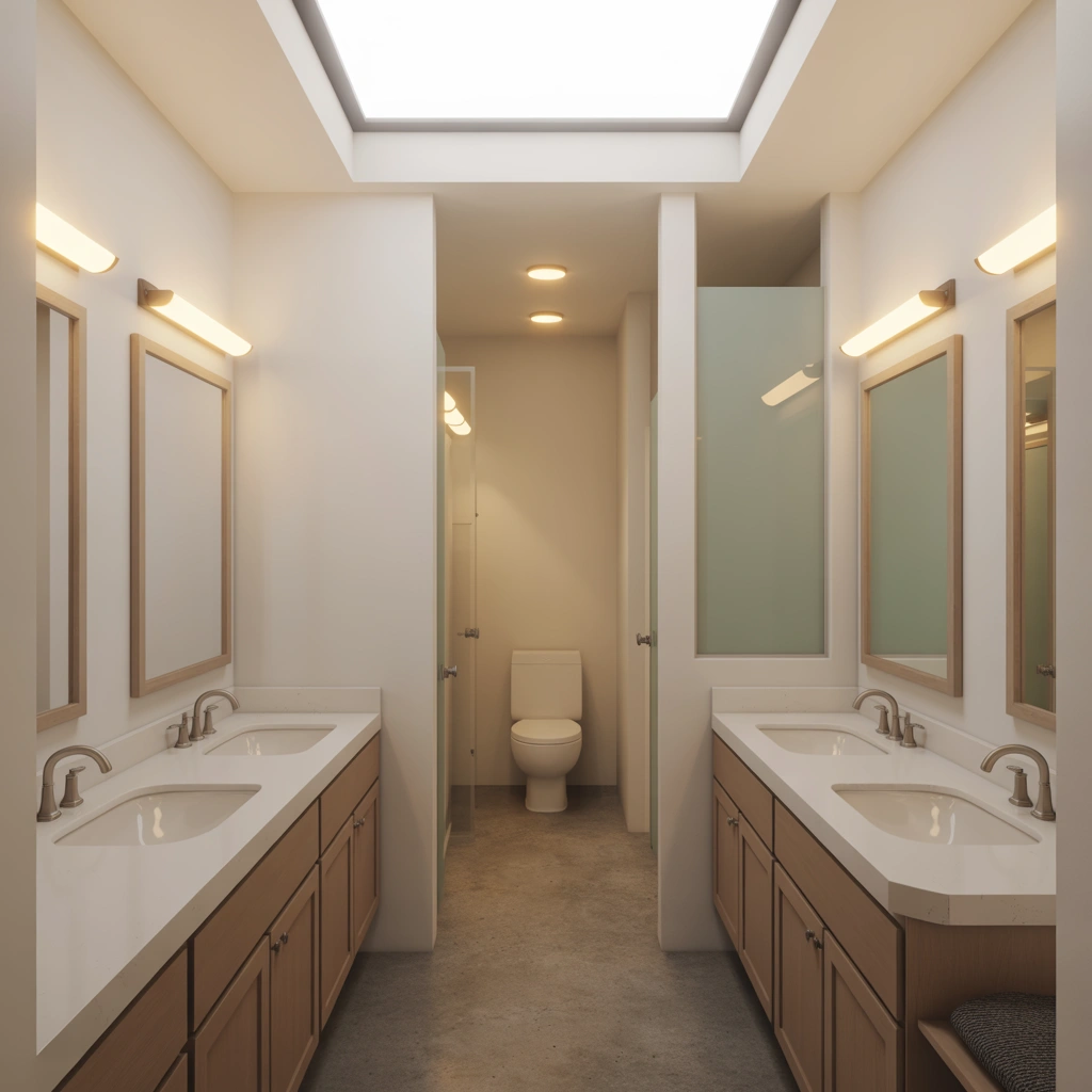 Separate the Shower and Toilet Area for Better Functionality