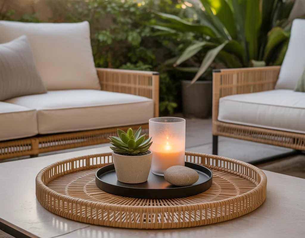 Start With a Decorative Outdoor Tray