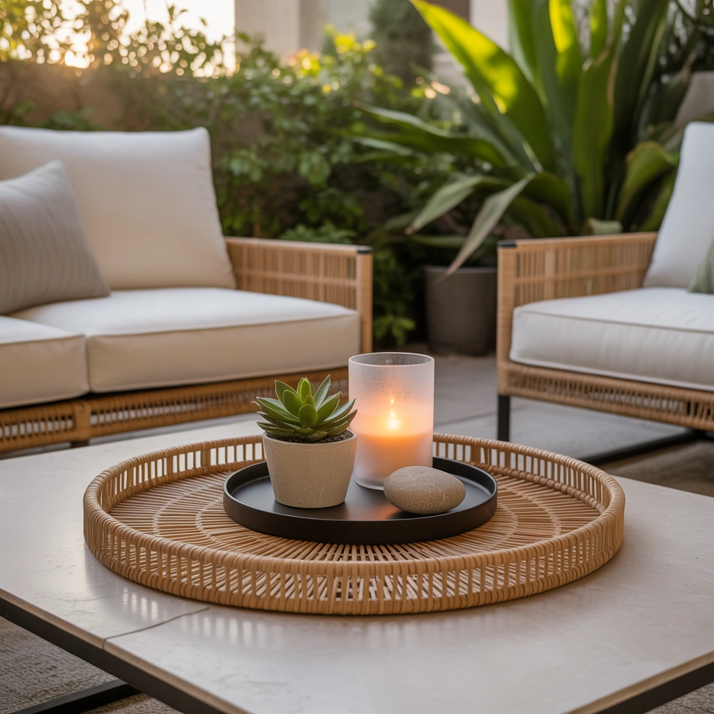 Start With a Decorative Outdoor Tray