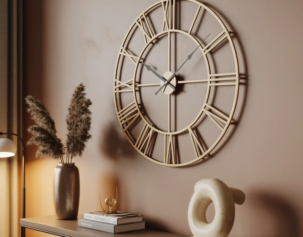 Style a Wall Clock Above a Console Table