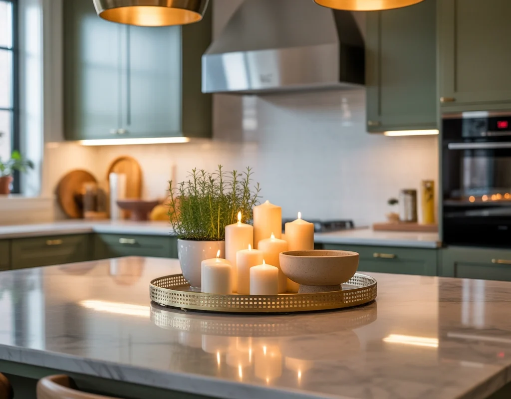 Style the Island With a Decorative Tray