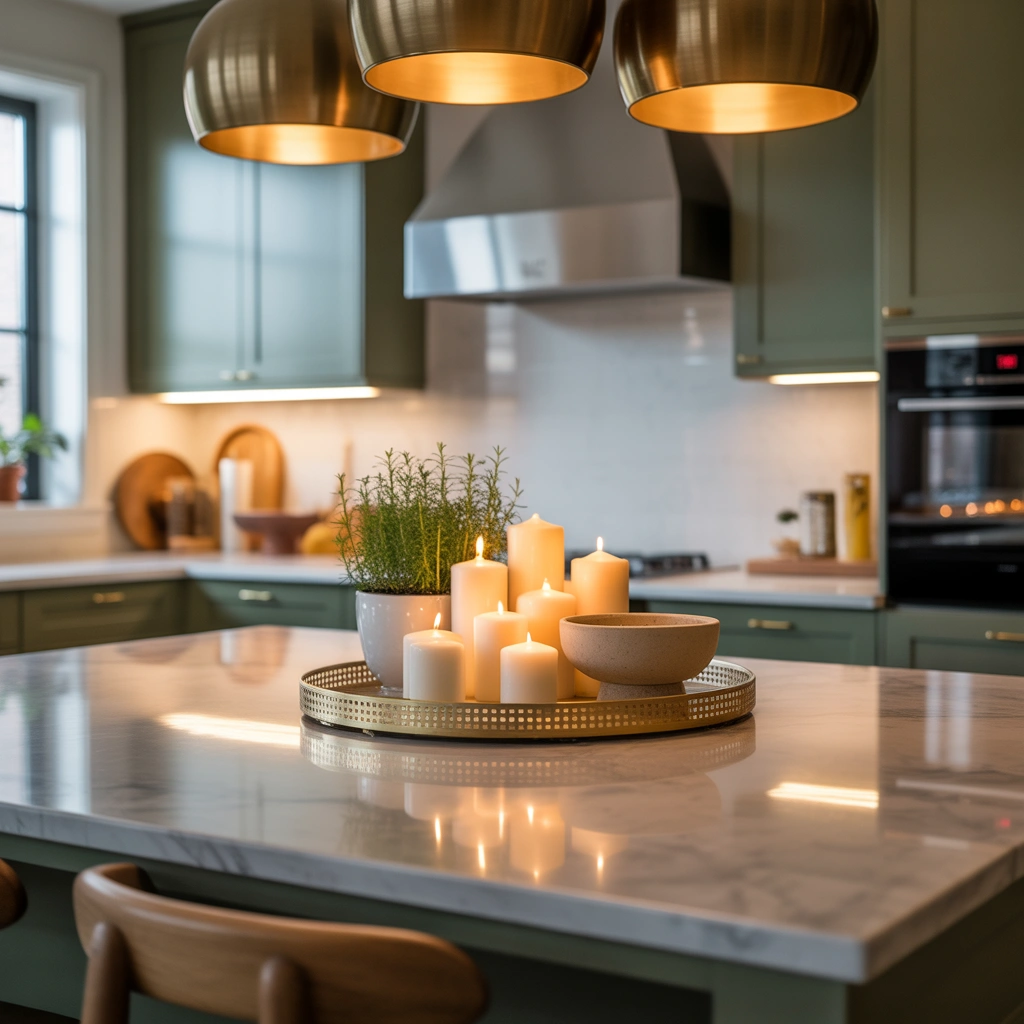 Style the Island With a Decorative Tray
