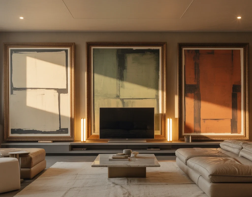 Surround the TV With Oversized Artwork