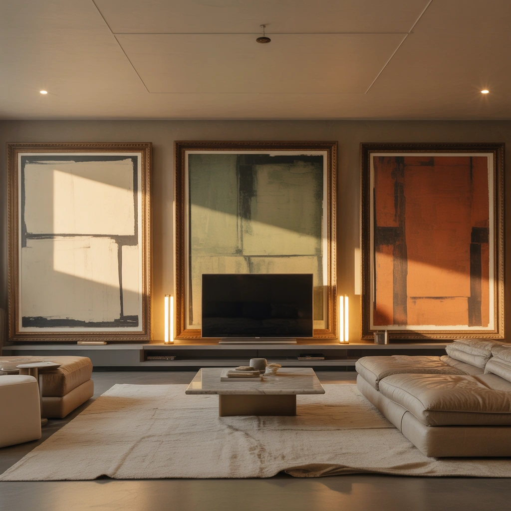 Surround the TV With Oversized Artwork