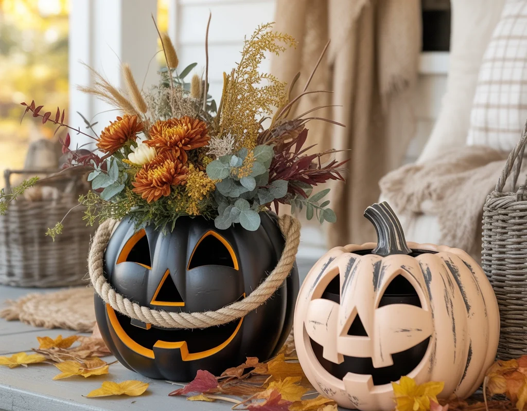 Transform a Plastic Pumpkin Bucket Into Stylish Decor