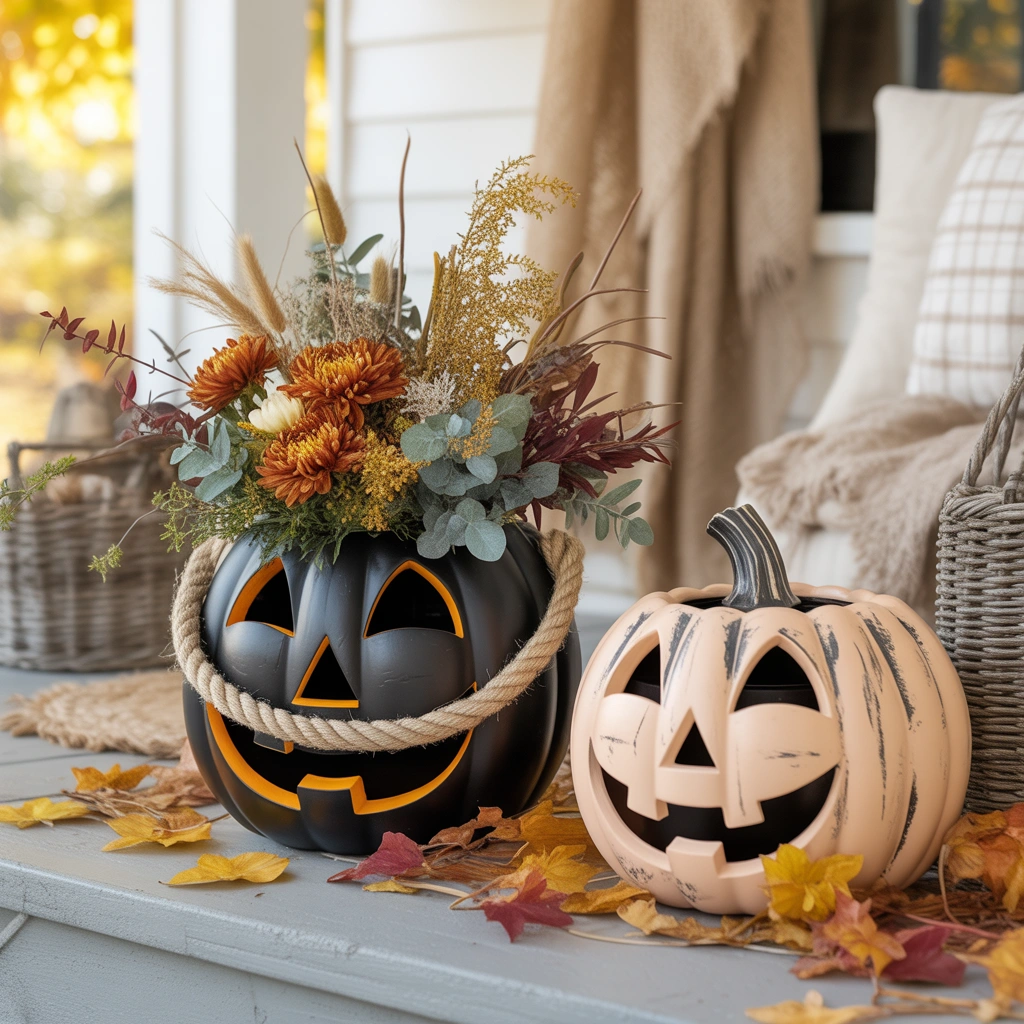 Transform a Plastic Pumpkin Bucket Into Stylish Decor