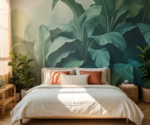 Try Botanical Wallpaper for a Relaxing Bedroom