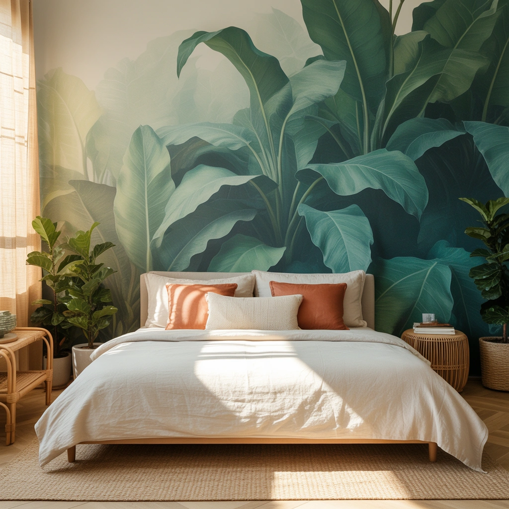Try Botanical Wallpaper for a Relaxing Bedroom