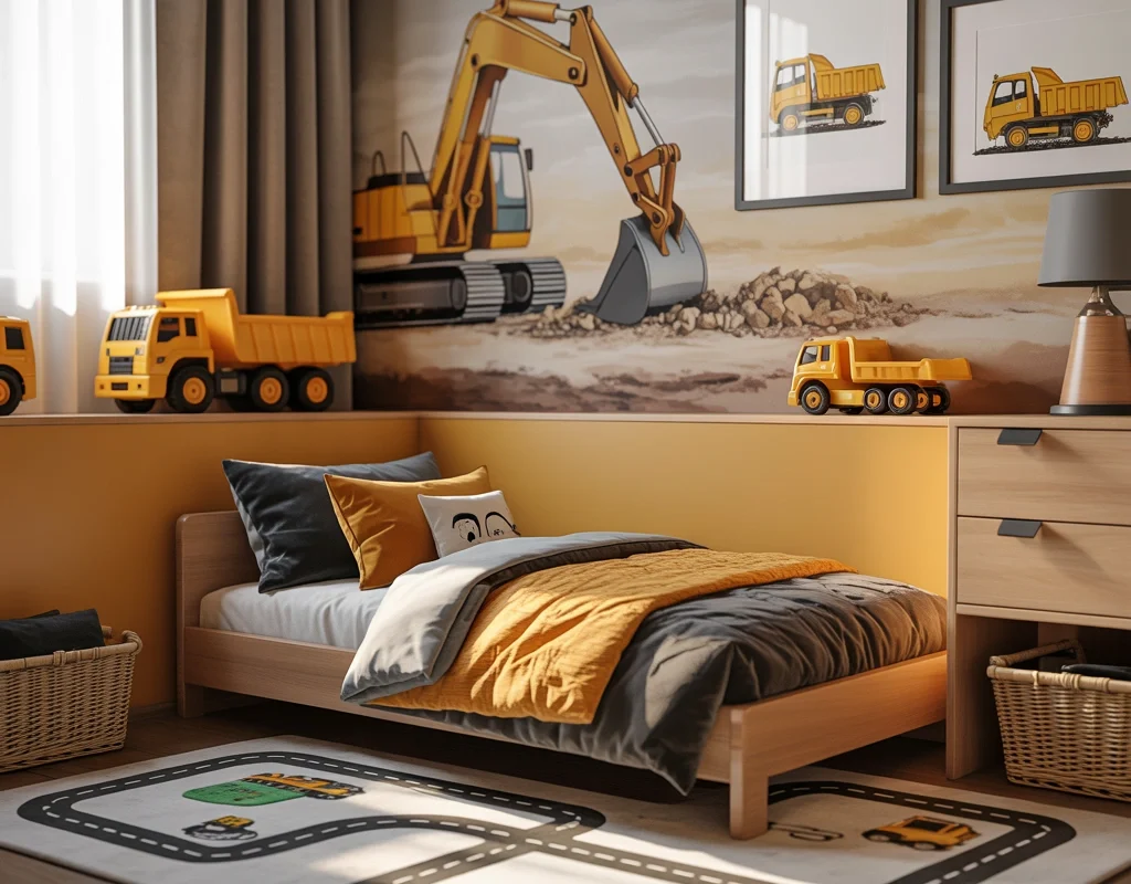 Try a Modern Construction Truck Bedroom