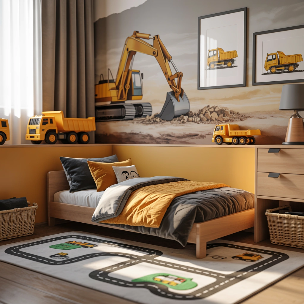 Try a Modern Construction Truck Bedroom