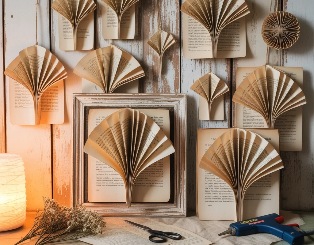 Turn Old Book Pages Into Vintage Wall Decor
