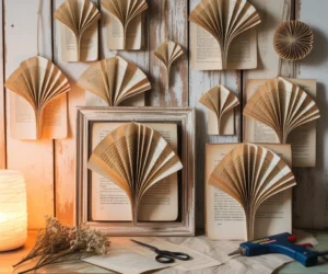 Turn Old Book Pages Into Vintage Wall Decor