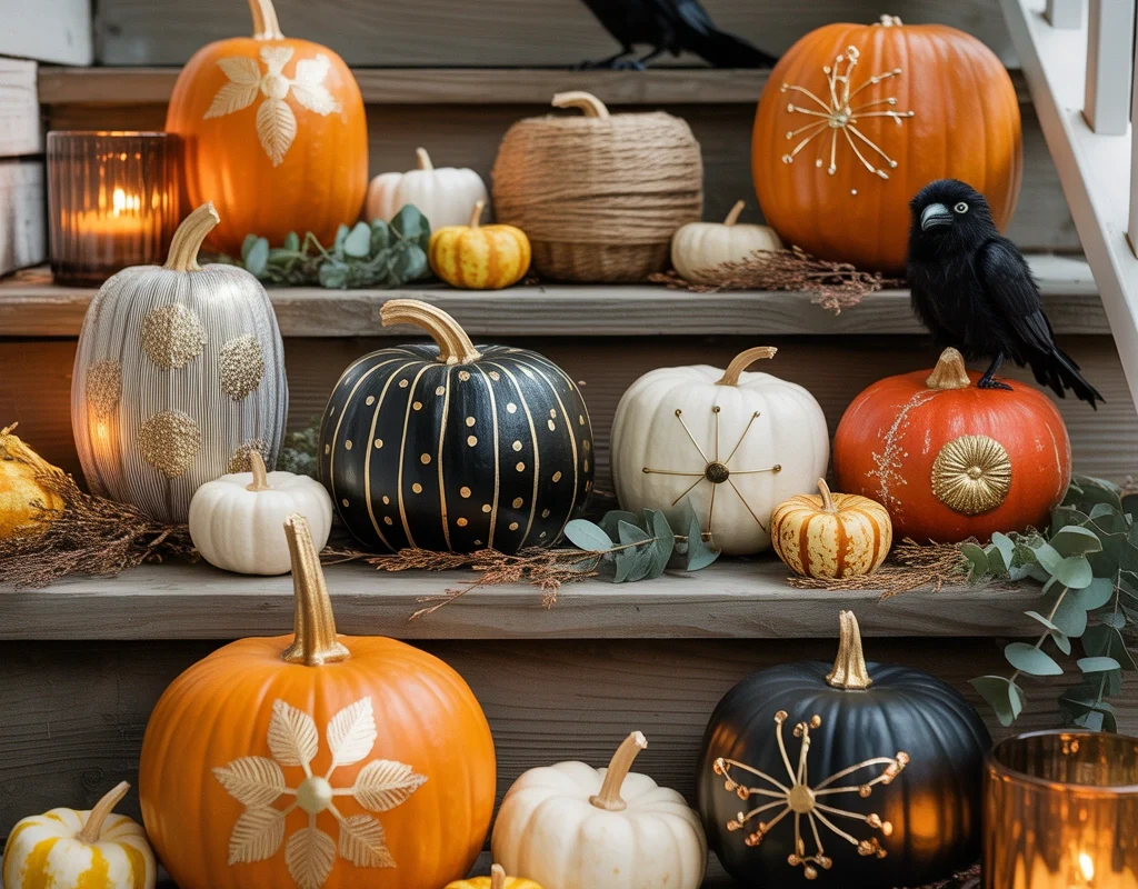 Turn Pumpkins Into a No Carve Halloween Display