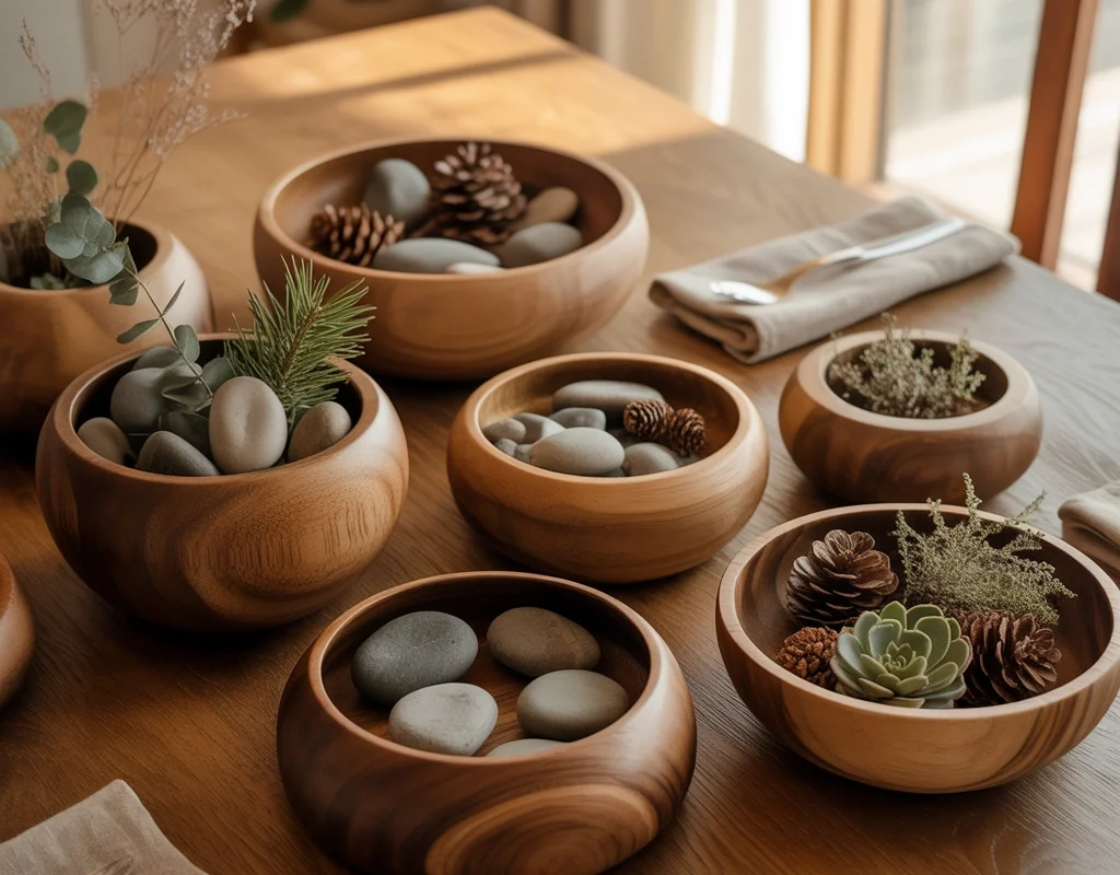Turn Wooden Bowls Into Natural Centerpieces
