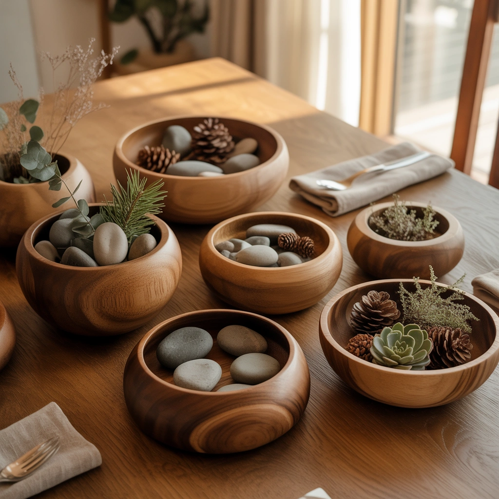 Turn Wooden Bowls Into Natural Centerpieces
