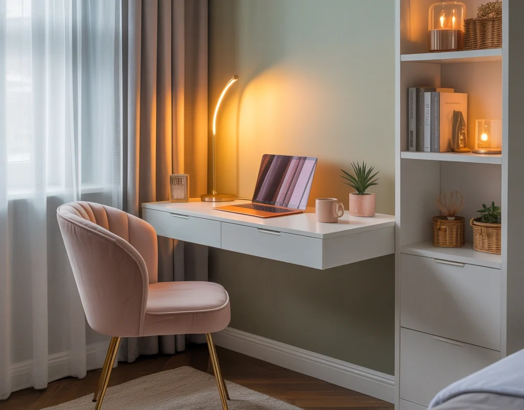Turn a Bedroom Corner into a Home Office