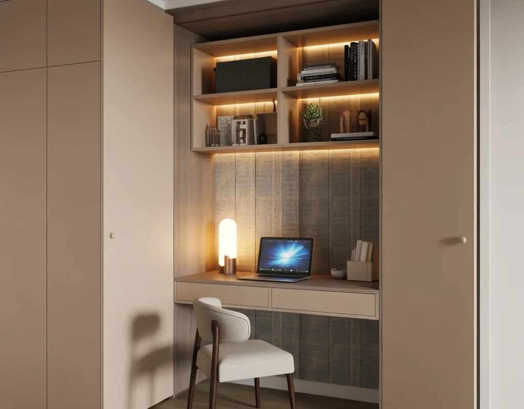 Turn a Closet Into a Compact Office