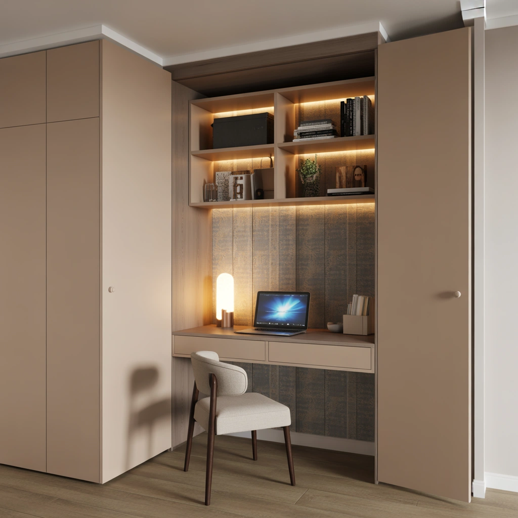 Turn a Closet Into a Compact Office