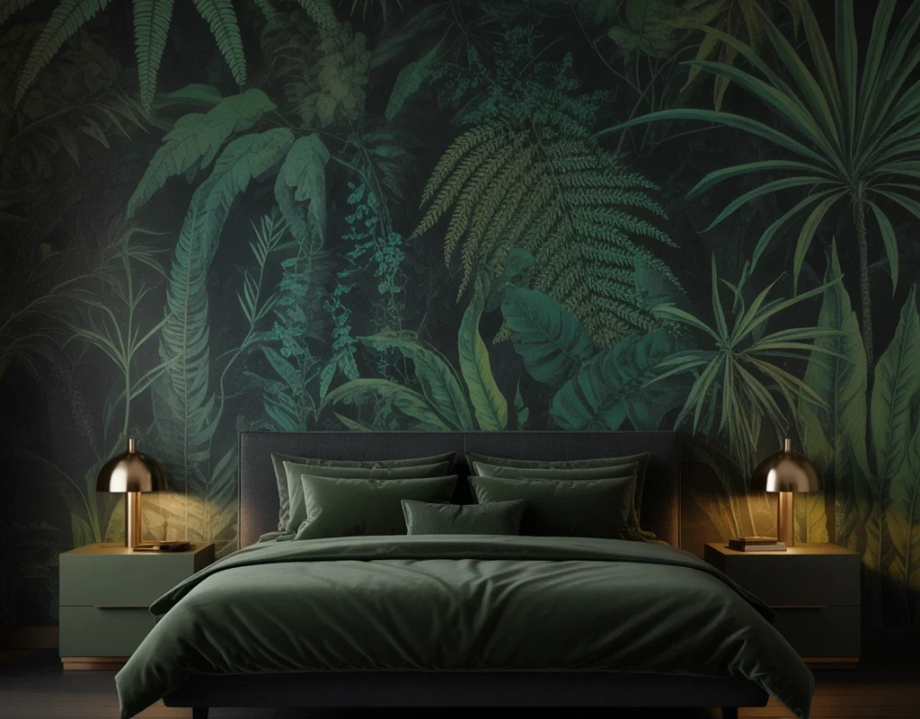 Use Botanical Wallpaper With a Black Background