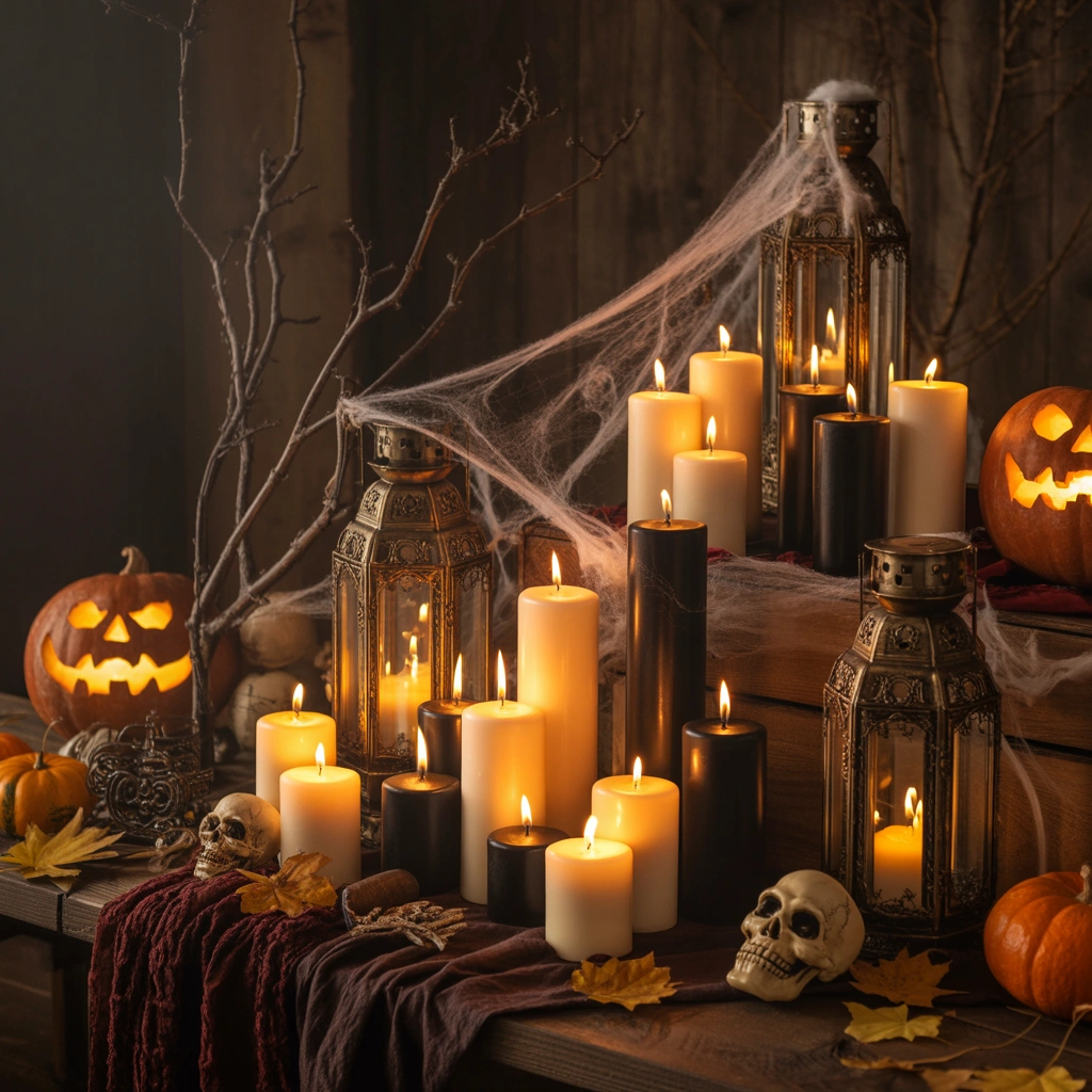 Use Candles and Lanterns for Spooky Lighting