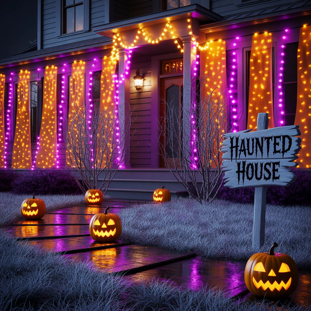 Use Creative Halloween Outdoor Lighting