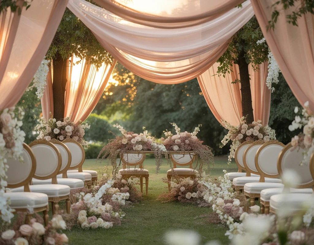 Use Flowing Drapes for a Dreamy Outdoor Canopy