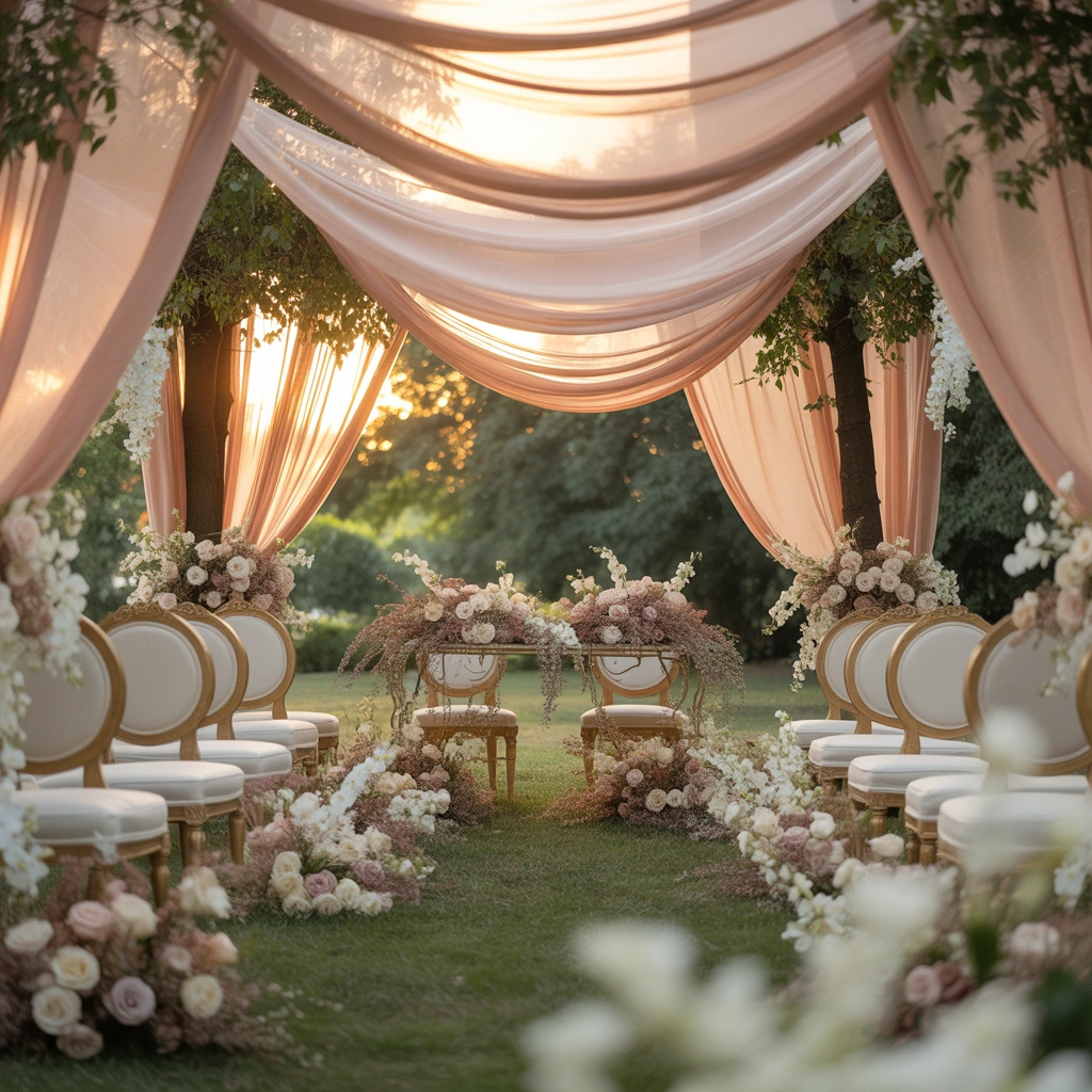 Use Flowing Drapes for a Dreamy Outdoor Canopy