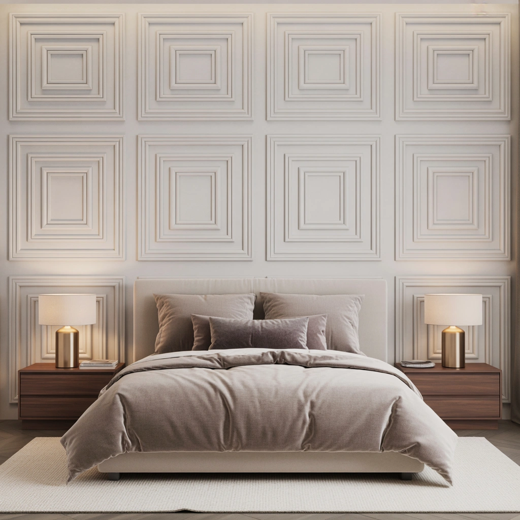 Use Geometric Molding for an Elegant Accent Wall