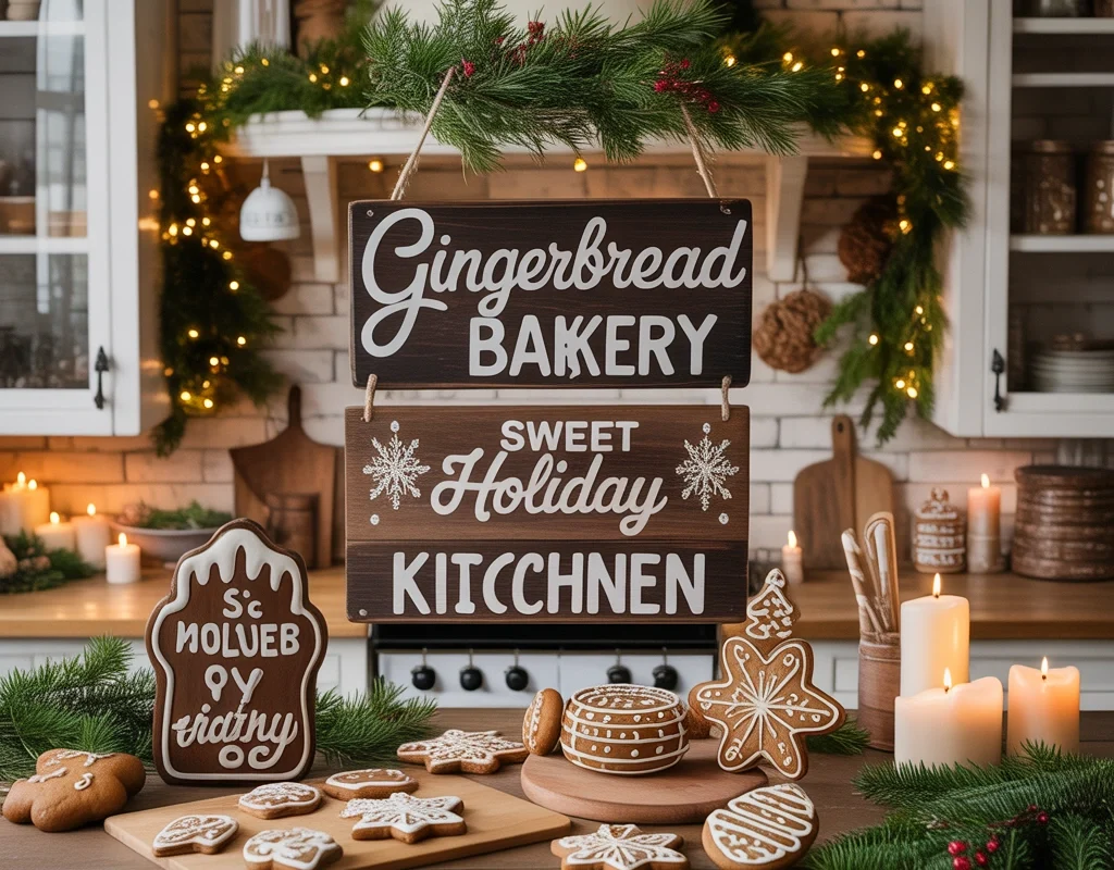 Use Gingerbread Inspired Kitchen Signs