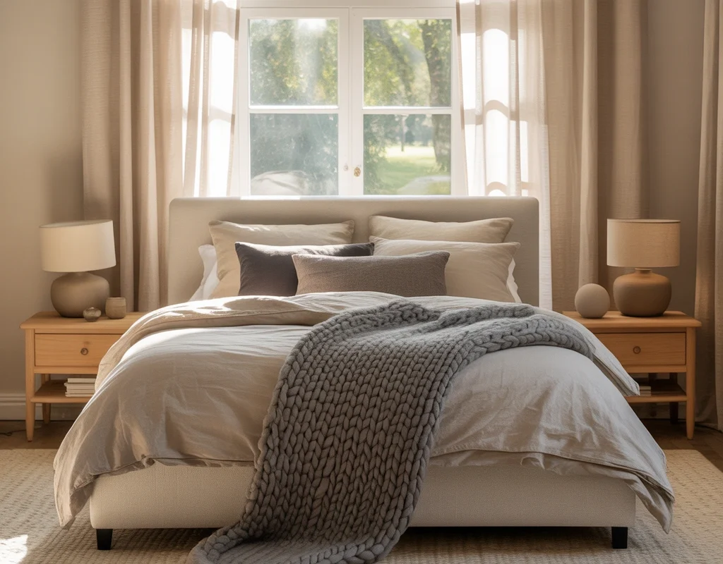 Use Grey Bedding in a Neutral Bedroom