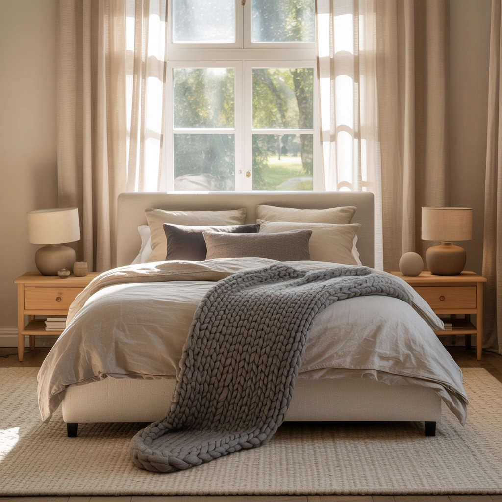 Use Grey Bedding in a Neutral Bedroom