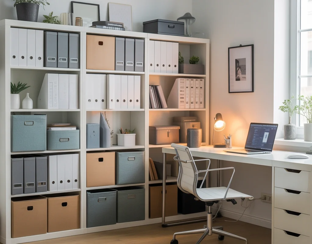 Use IKEA KALLAX as Office Storage