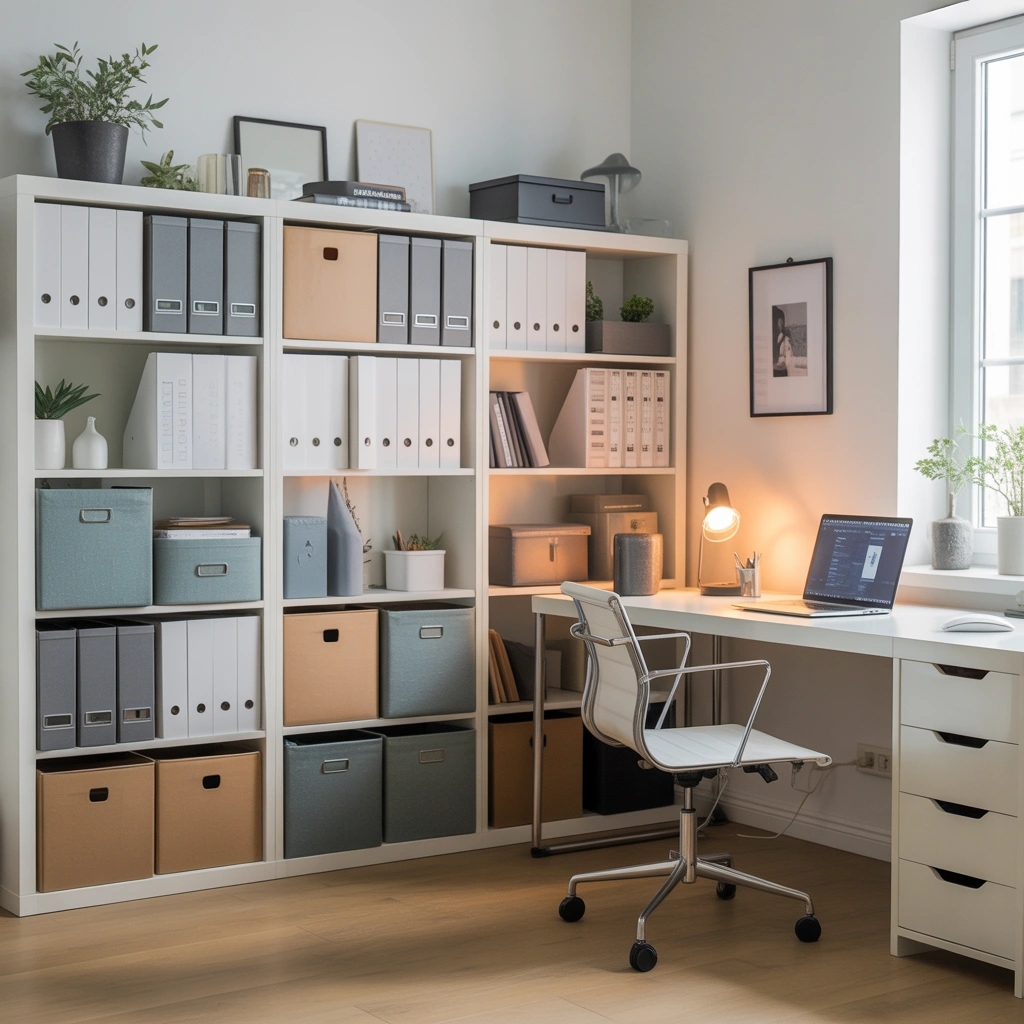Use IKEA KALLAX as Office Storage