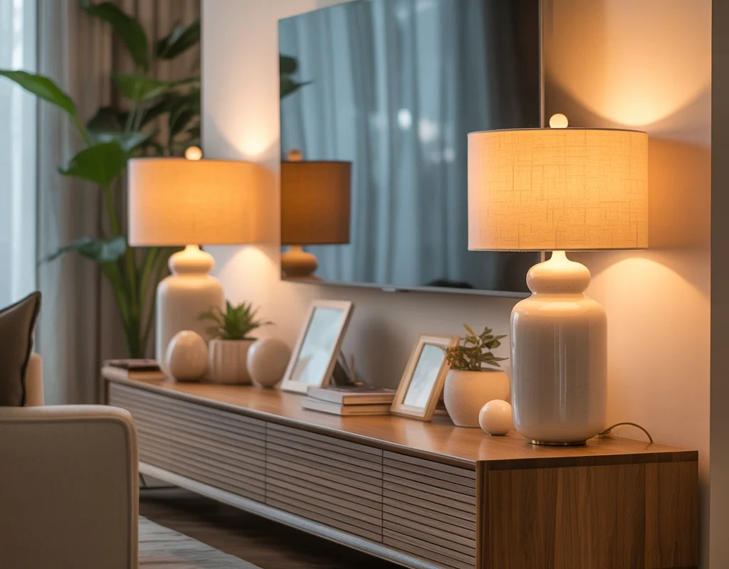 Use Matching Table Lamps for Symmetry