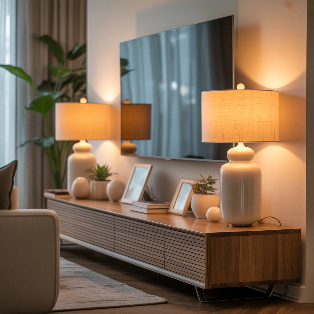 Use Matching Table Lamps for Symmetry