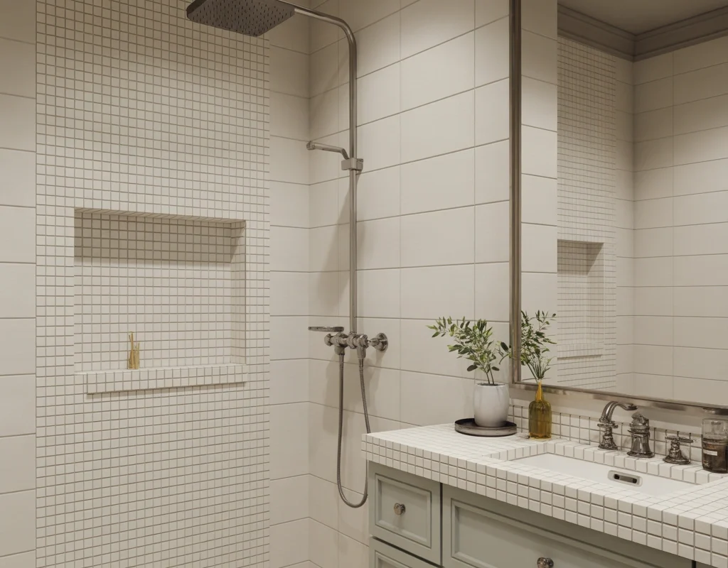 Use Mosaic Tiles for Small Bathroom Details