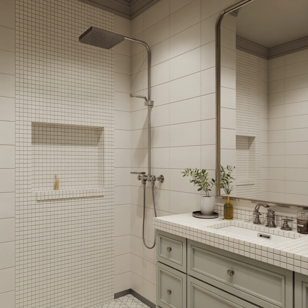 Use Mosaic Tiles for Small Bathroom Details
