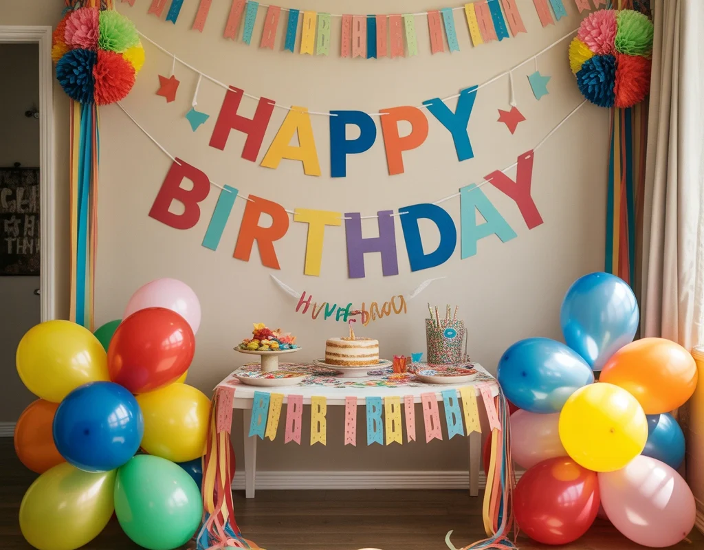 Use Paper Decorations for a Budget Friendly Birthday Setup