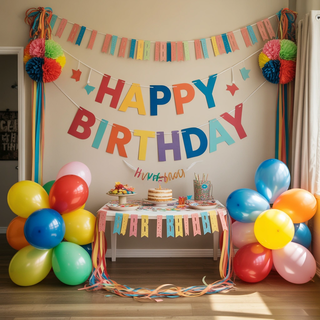 Use Paper Decorations for a Budget Friendly Birthday Setup