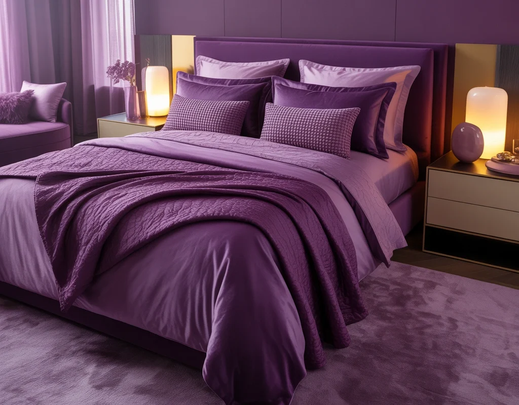 Use Purple Bedding as the Main Feature