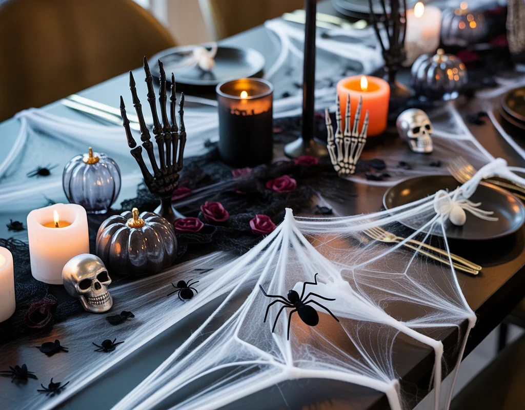 Use Spiderweb Table Decorations
