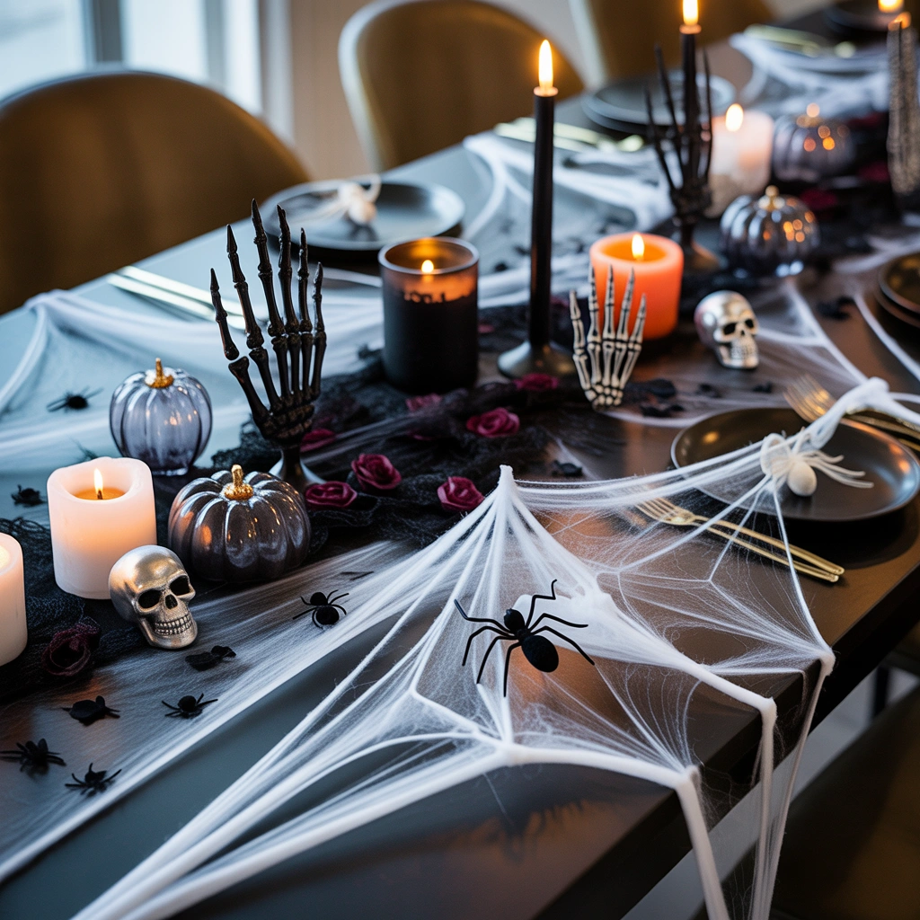 Use Spiderweb Table Decorations