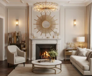 Use Sunburst Mirrors for a Touch of Glamour