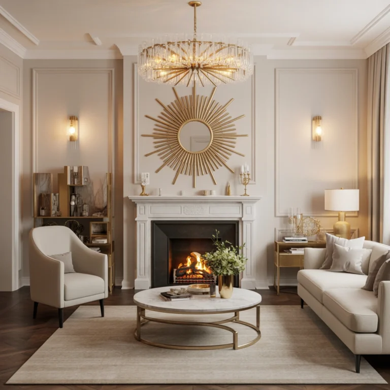 Use Sunburst Mirrors for a Touch of Glamour