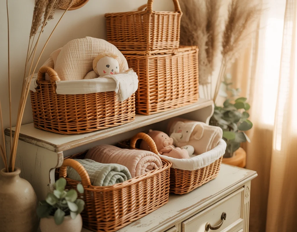 Use Vintage Inspired Storage Baskets and Organization Solutions