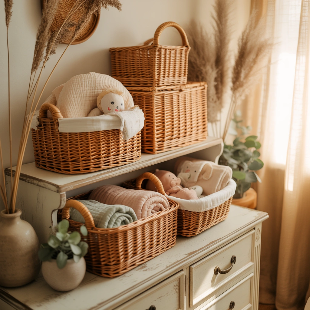 Use Vintage Inspired Storage Baskets and Organization Solutions