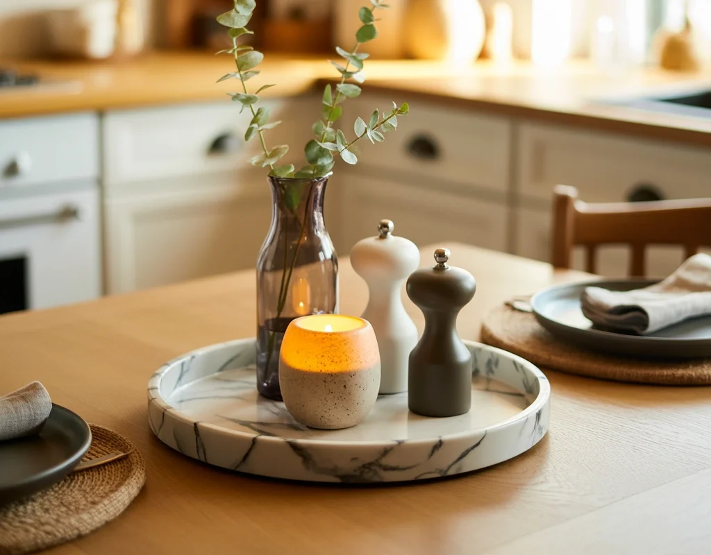 Use a Decorative Tray to Organize the Table