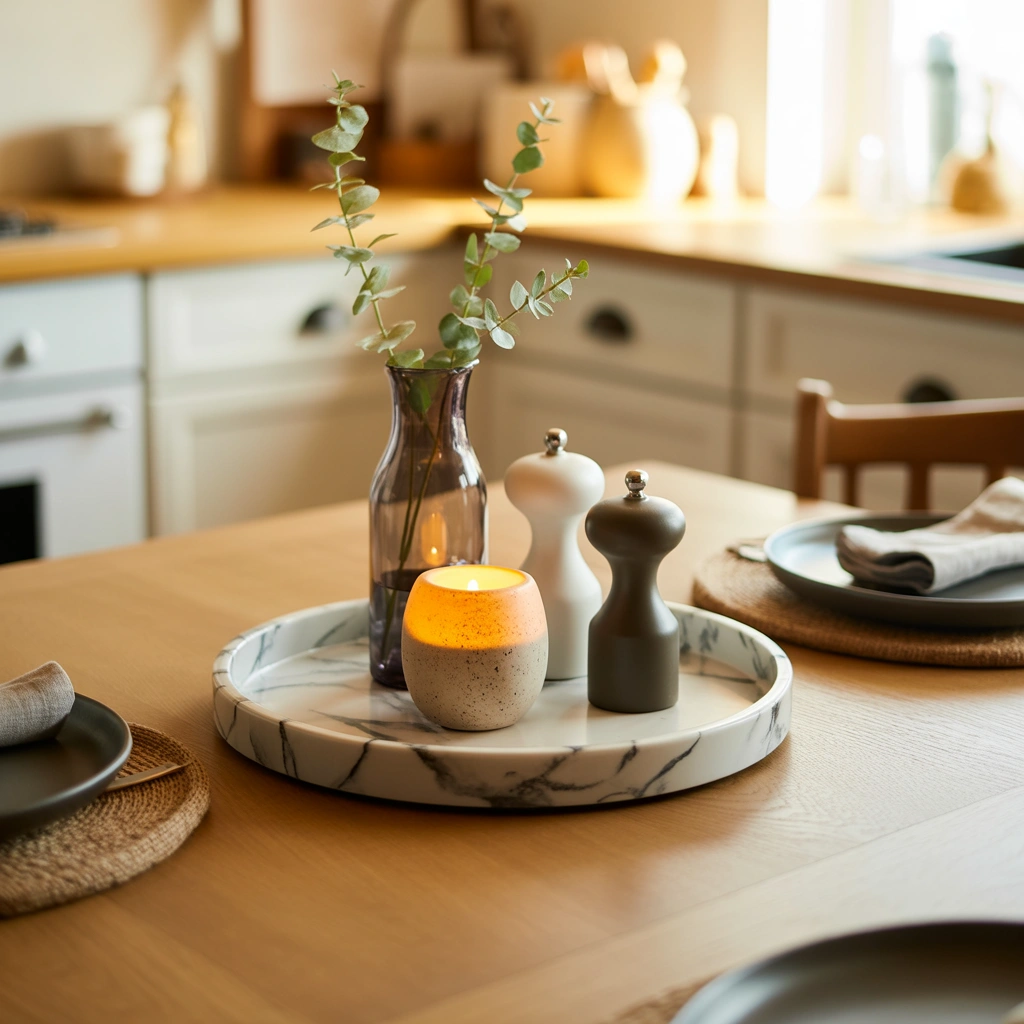 Use a Decorative Tray to Organize the Table