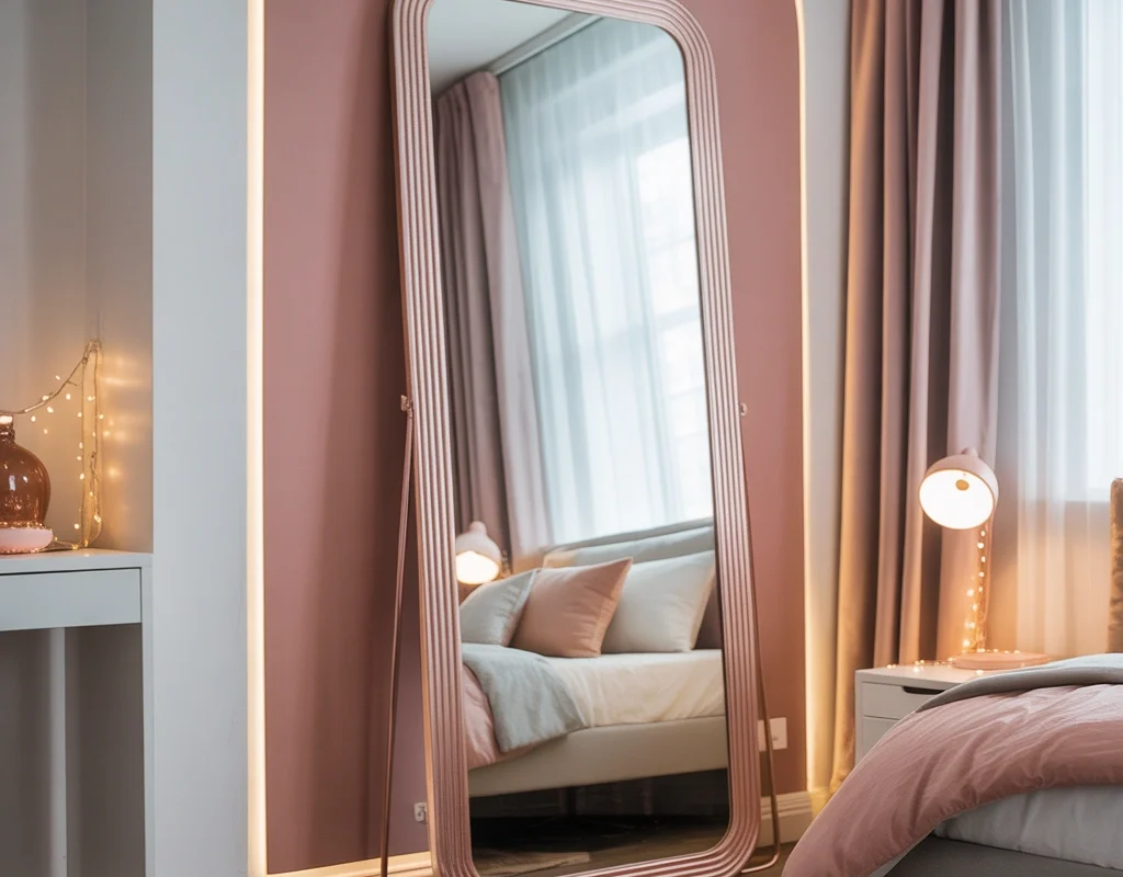 Use a Large Mirror as Both Decor and Function