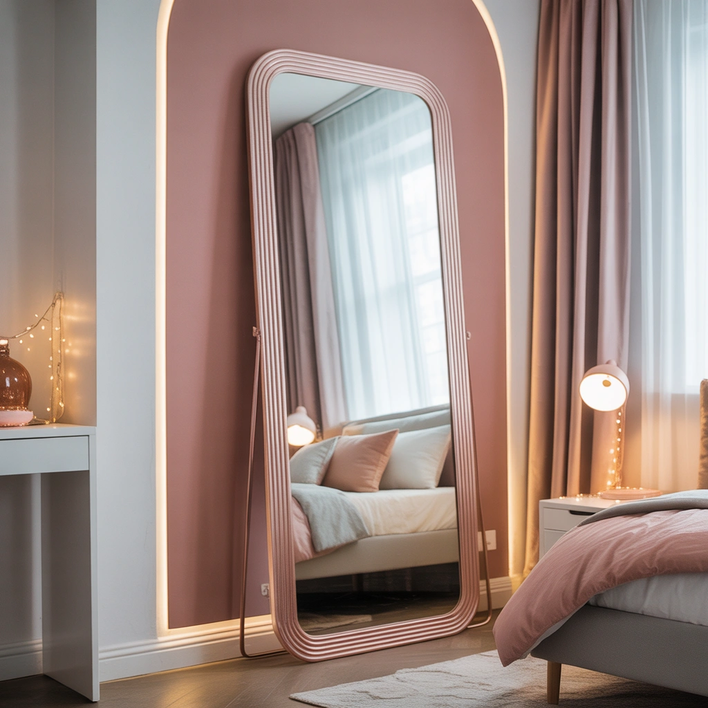 Use a Large Mirror as Both Decor and Function